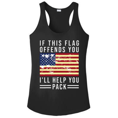 If This Flag Offends You Ill Help You Pack Ladies PosiCharge Competitor Racerback Tank