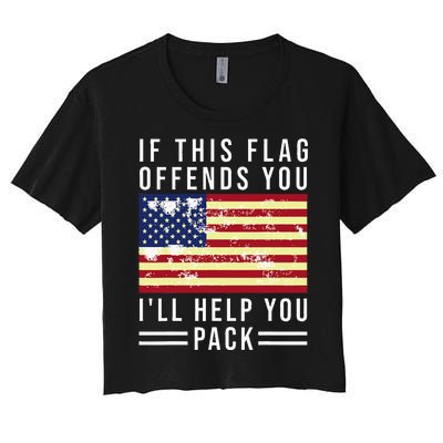 If This Flag Offends You Ill Help You Pack Women's Crop Top Tee