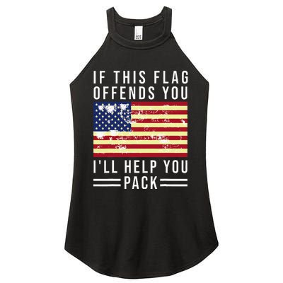 If This Flag Offends You Ill Help You Pack Women’s Perfect Tri Rocker Tank