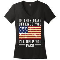 If This Flag Offends You Ill Help You Pack Women's V-Neck T-Shirt