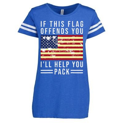 If This Flag Offends You Ill Help You Pack Enza Ladies Jersey Football T-Shirt