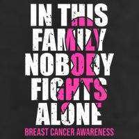 In This Family No One Fights Alone Breast Cancer Pink Ribbon Adult Drive Performance Visor