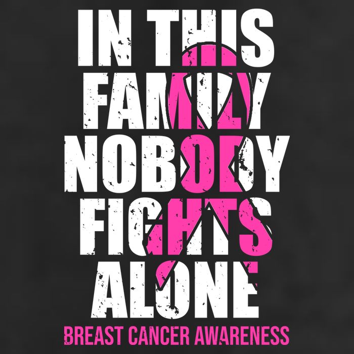 In This Family No One Fights Alone Breast Cancer Pink Ribbon Adult Drive Performance Visor