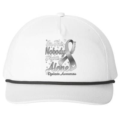 In This Family Nobody Fight Alone Dyslexia Awareness Gift Snapback Five-Panel Rope Hat