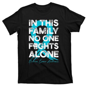 In This Family No One Fight Alone Ovarian Cancer Warrior T-Shirt