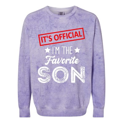 IM The Favorite Son Birthday Boy Colorblast Crewneck Sweatshirt