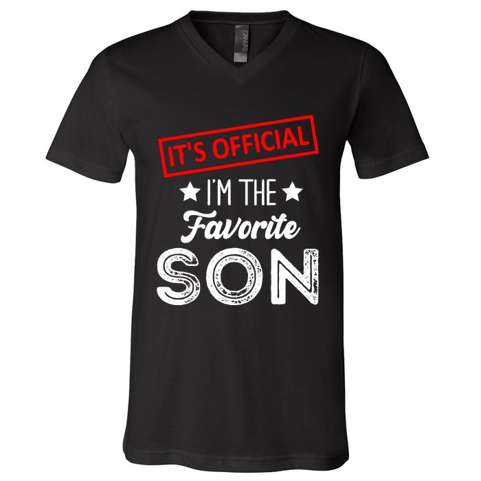 IM The Favorite Son Birthday Boy V-Neck T-Shirt