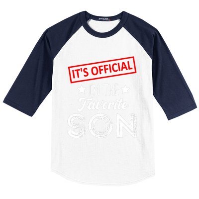 IM The Favorite Son Birthday Boy Baseball Sleeve Shirt