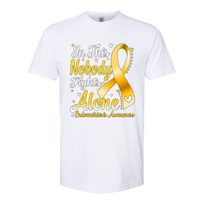 In This Family Nobody Fight Alone Endometriosis Awareness Great Gift Softstyle® CVC T-Shirt