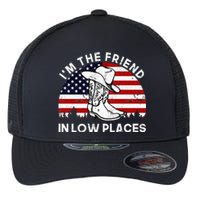 IM The Friend In Low Places Vintage Cowboy Hat Usa Flag Flexfit Unipanel Trucker Cap