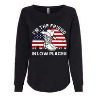 IM The Friend In Low Places Vintage Cowboy Hat Usa Flag Womens California Wash Sweatshirt