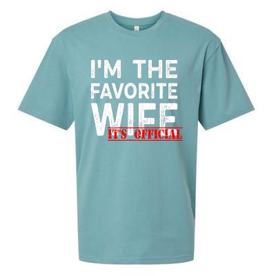 IM The Favorite Wife Funny Wife Sueded Cloud Jersey T-Shirt