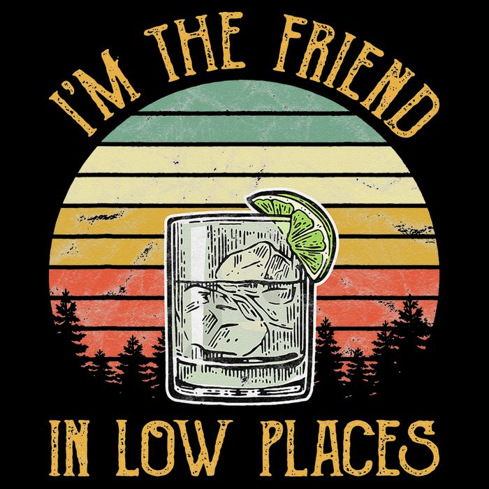 I'm The Friend In Low Places Country Music Flat Bill Trucker Hat
