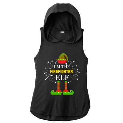 I'm The Firefighter Family Matching Group Xmas Costume Great Gift Ladies PosiCharge Tri-Blend Wicking Draft Hoodie Tank