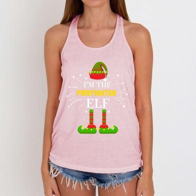 I'm The Firefighter Family Matching Group Xmas Costume Great Gift Women's Knotted Racerback Tank