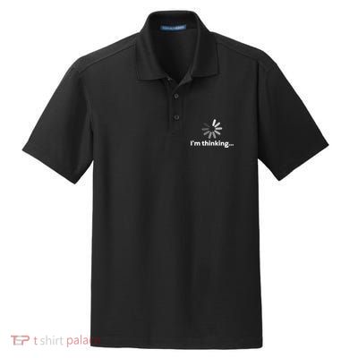 I'm Thinking... Funny Guys Gift Dry Zone Grid Polo