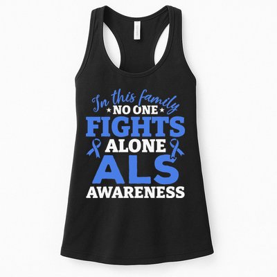 In This Family ALS Awareness ALS Patients ALS Warrior Womens Tank Top