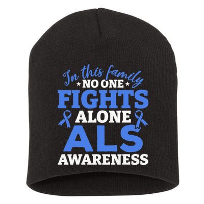 In This Family ALS Awareness ALS Patients ALS Warrior Short Acrylic Beanie