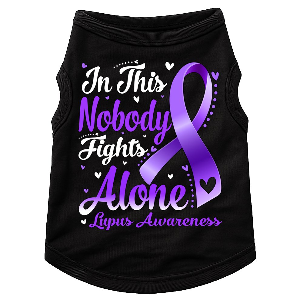 In This Family Nobody Fight Alone Lupus Awareness Great Gift Doggie Tank