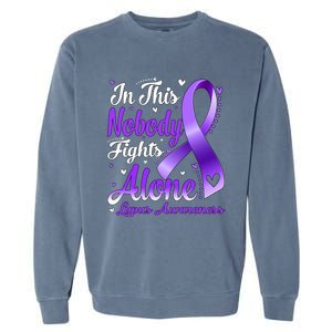 In This Family Nobody Fight Alone Lupus Awareness Great Gift Garment-Dyed Sweatshirt