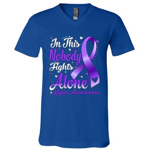 In This Family Nobody Fight Alone Lupus Awareness Great Gift V-Neck T-Shirt