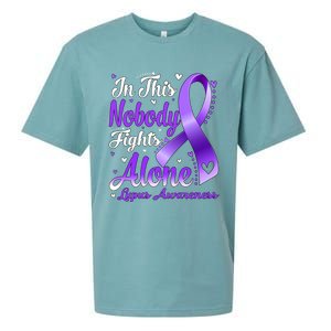 In This Family Nobody Fight Alone Lupus Awareness Great Gift Sueded Cloud Jersey T-Shirt