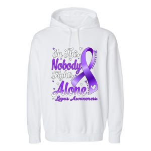 In This Family Nobody Fight Alone Lupus Awareness Great Gift Garment-Dyed Fleece Hoodie