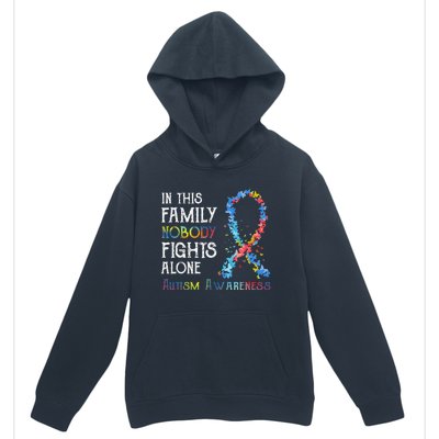 In This Family Nobody Fights Alone Autism Urban Pullover Hoodie