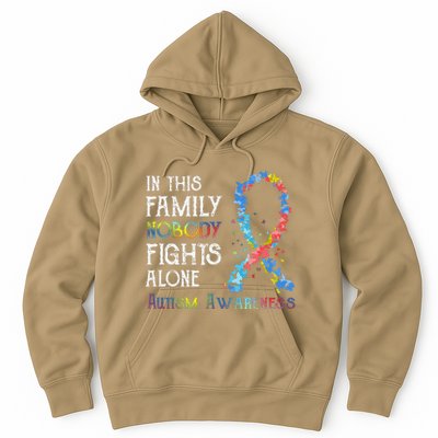 In This Family Nobody Fights Alone Autism Hoodie