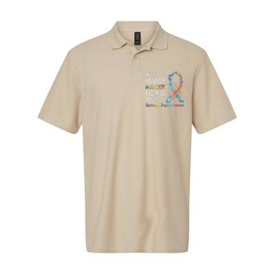 In This Family Nobody Fights Alone Autism Softstyle Adult Sport Polo