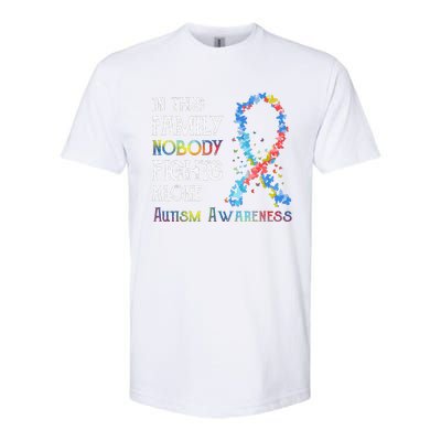 In This Family Nobody Fights Alone Autism Softstyle CVC T-Shirt