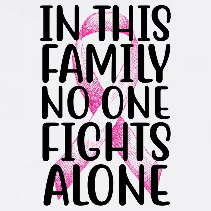 In This Family No One Fights Alone Breast Cancer Ribbon Cooling Performance Crew T-Shirt