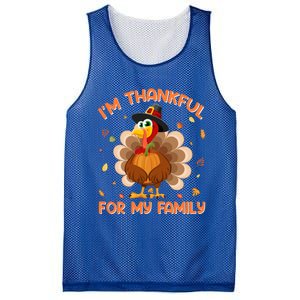 Im Thankful For My Family Thanksgiving Day Family Matching Gift Mesh Reversible Basketball Jersey Tank