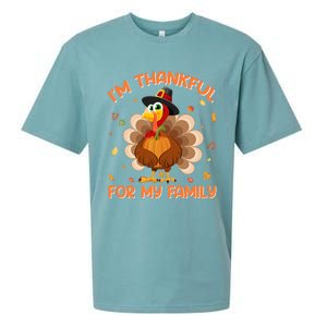 Im Thankful For My Family Thanksgiving Day Family Matching Gift Sueded Cloud Jersey T-Shirt