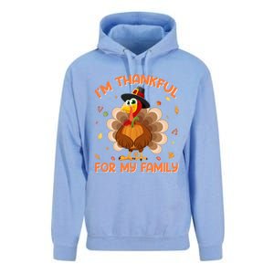 Im Thankful For My Family Thanksgiving Day Family Matching Gift Unisex Surf Hoodie