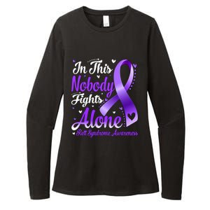 In This Family Nobody Fight Alone Rett Syndrome Awareness Cool Gift Womens CVC Long Sleeve Shirt