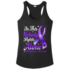 In This Family Nobody Fight Alone Rett Syndrome Awareness Cool Gift Ladies PosiCharge Competitor Racerback Tank