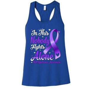 In This Family Nobody Fight Alone Rett Syndrome Awareness Cool Gift Women's Racerback Tank