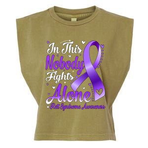 In This Family Nobody Fight Alone Rett Syndrome Awareness Cool Gift Garment-Dyed Women's Muscle Tee