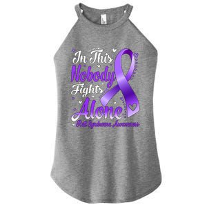 In This Family Nobody Fight Alone Rett Syndrome Awareness Cool Gift Women's Perfect Tri Rocker Tank