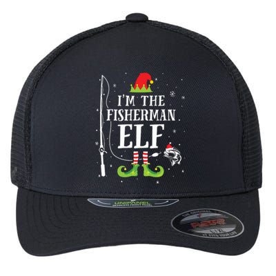 Im The Fisherman Elf Matching Funny Fishing Christmas Xmas Flexfit Unipanel Trucker Cap