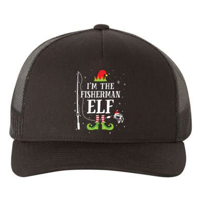 Im The Fisherman Elf Matching Funny Fishing Christmas Xmas Yupoong Adult 5-Panel Trucker Hat