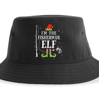 Im The Fisherman Elf Matching Funny Fishing Christmas Xmas Sustainable Bucket Hat