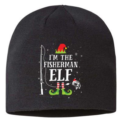 Im The Fisherman Elf Matching Funny Fishing Christmas Xmas Sustainable Beanie