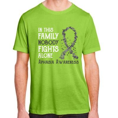 In This Family Nobody Fights Alone Aphasia Gift Adult ChromaSoft Performance T-Shirt