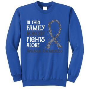 In This Family Nobody Fights Alone Aphasia Gift Sweatshirt