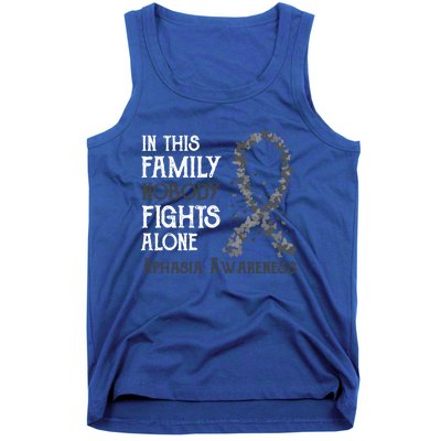 In This Family Nobody Fights Alone Aphasia Gift Tank Top