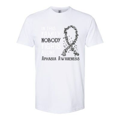 In This Family Nobody Fights Alone Aphasia Gift Softstyle CVC T-Shirt