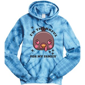 Im Thankful For My Sister Family Smile Face Great Gift Tie Dye Hoodie