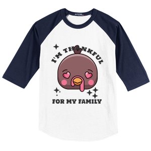 Im Thankful For My Sister Family Smile Face Great Gift Baseball Sleeve Shirt